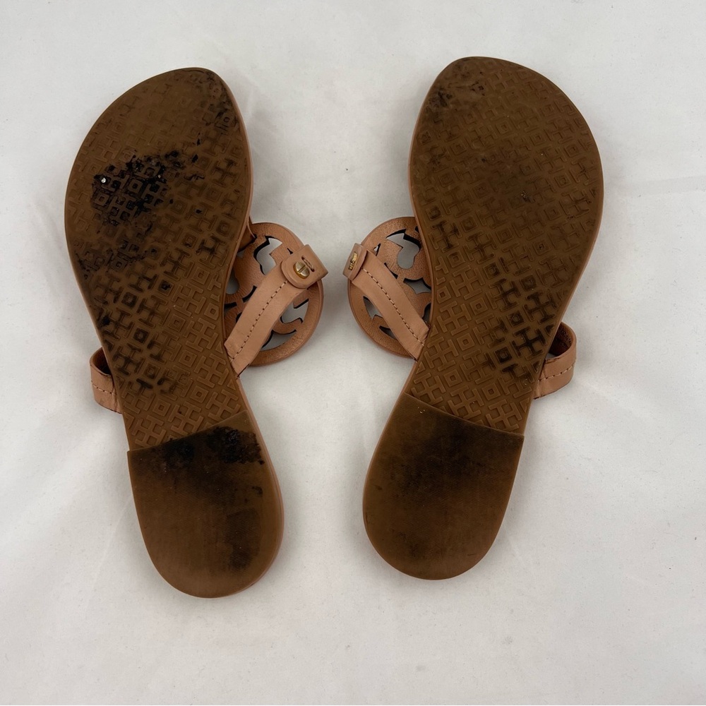 Tory Burch Tan Miller Logo Thong Sandals - Picture 6 of 8